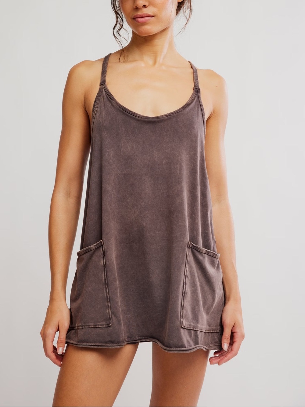 NWT FP MOVEMENT Hot Shot Mini dress Brown size Large